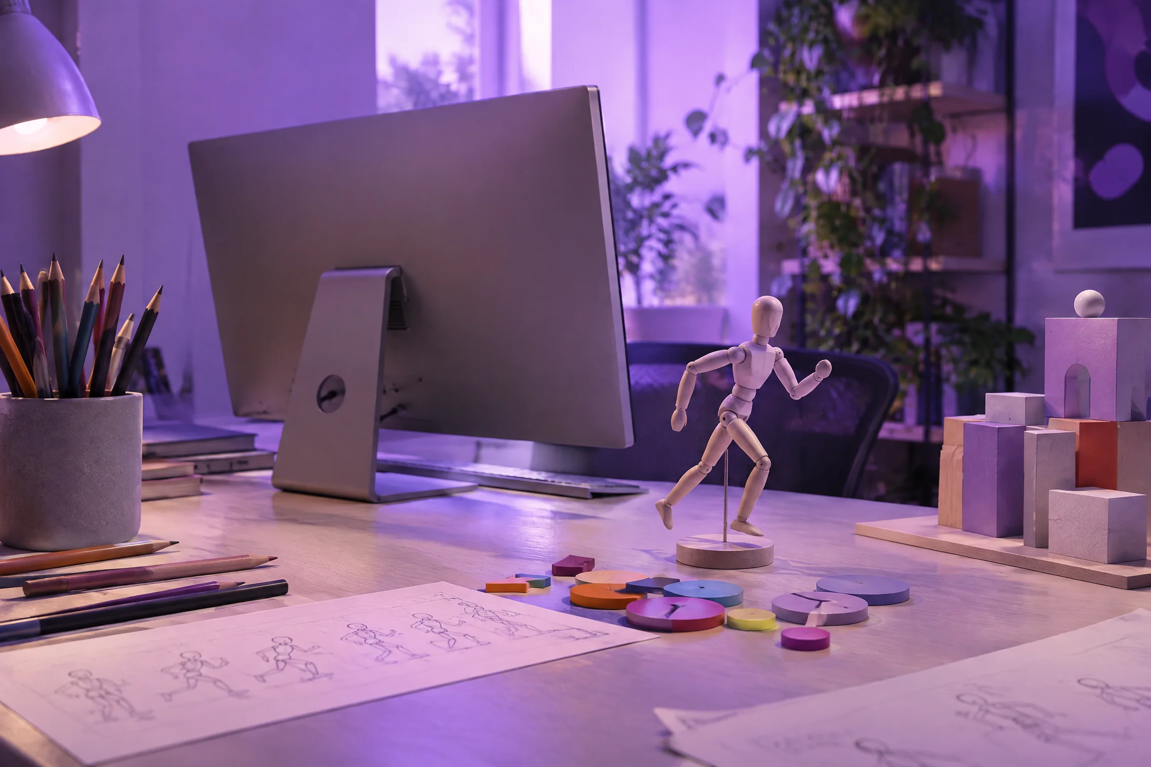 Animation workstation and maquette